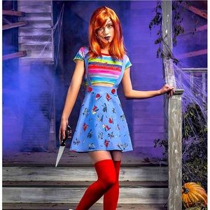 Adult-woman’s chucky costume